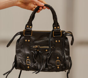 JUDYA sac noir a franges