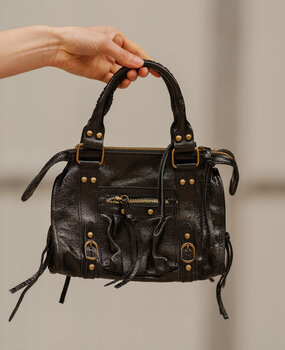 JUDYA sac noir a franges