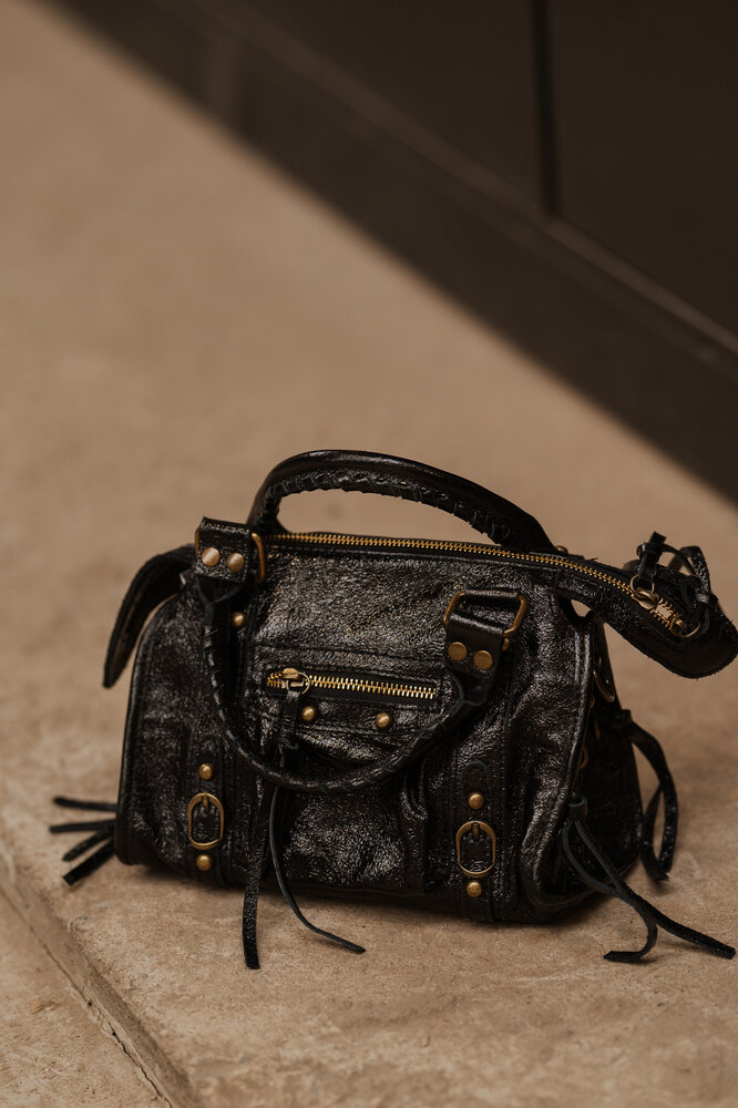 JUDYA sac noir a franges