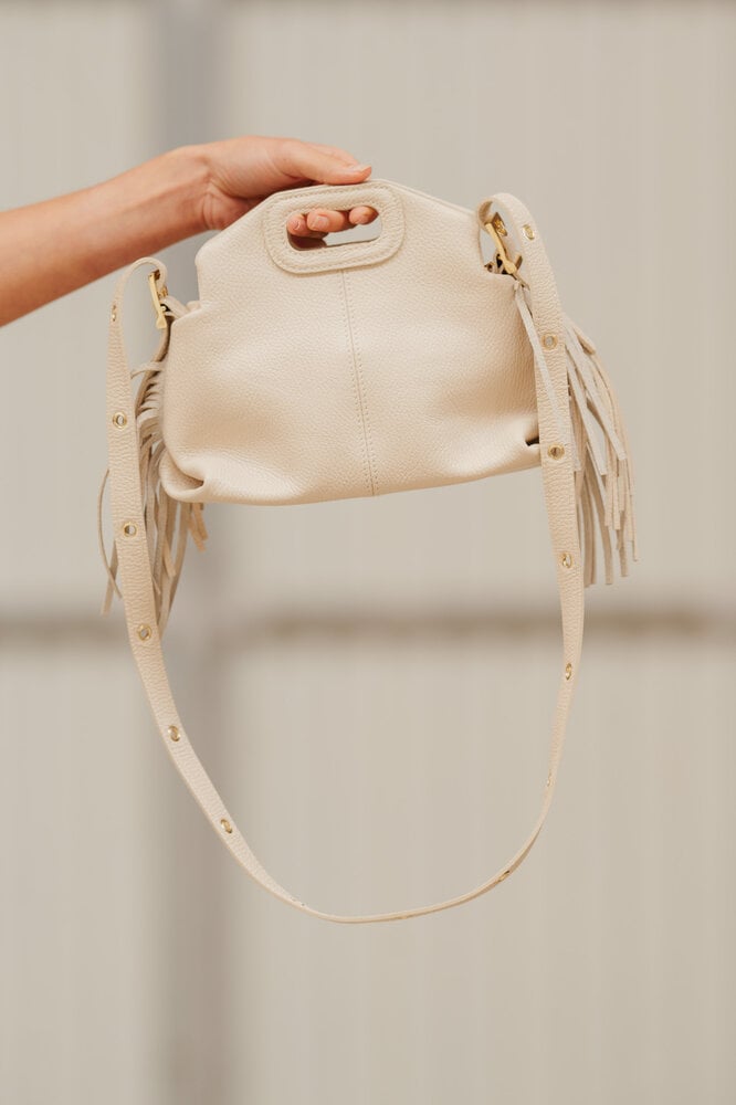 ALVORIA sac taupe en cuir grainé