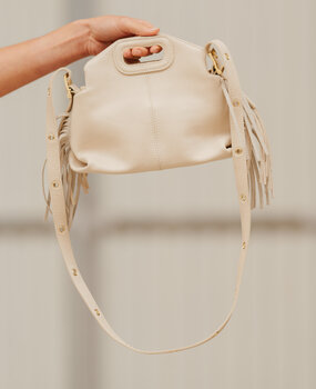 ALVORIA sac taupe en cuir grainé