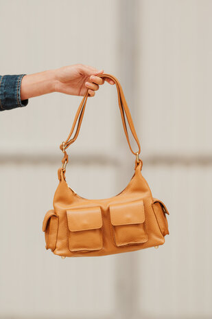 ELVORY sac cuir grainé camel
