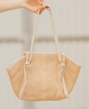 RAPHIA sac cabas beige