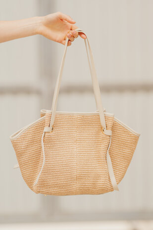 RAPHIA sac cabas beige