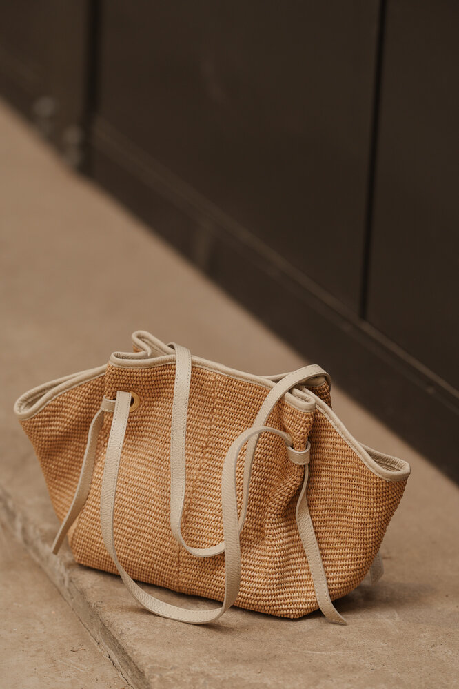 RAPHIA sac cabas beige