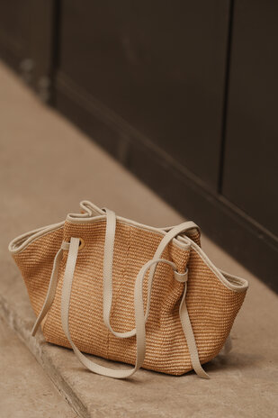 RAPHIA sac cabas beige