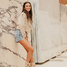 AVERYN bottines suédine beige