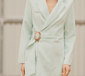 NORELYA robe blazer vert d'eau