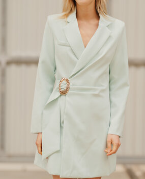 NORELYA robe blazer vert d'eau