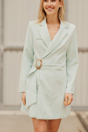 NORELYA robe blazer vert d'eau