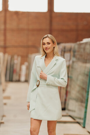 NORELYA robe blazer vert d'eau