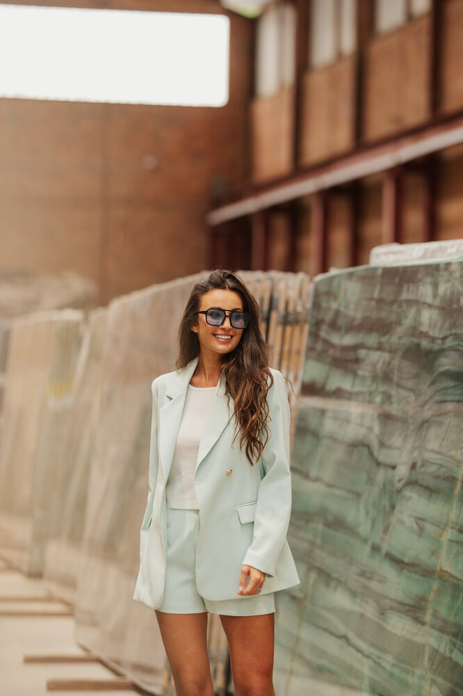 AUREVIA blazer vert d'eau