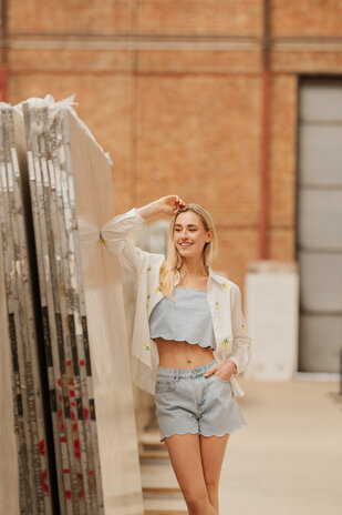 ZEYA short bleu clair