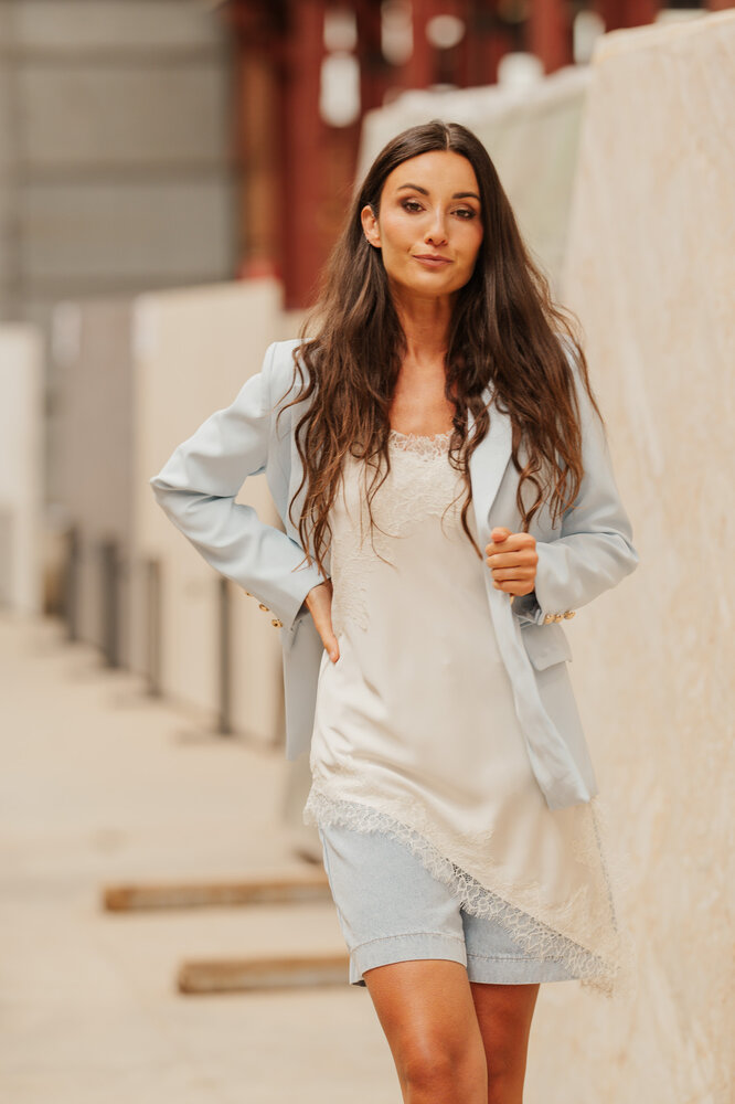 ORVELLA top a bretelle écru