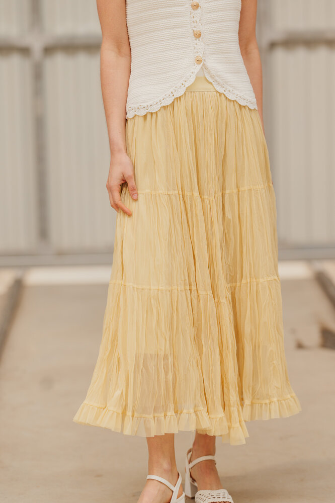 ISEA longue jupe jaune