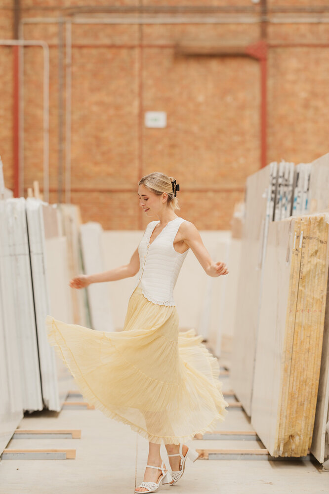 ISEA longue jupe jaune