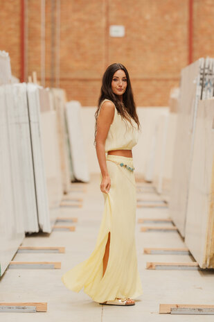 SHAUNA longue jupe jaune