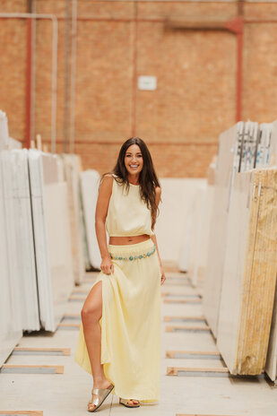 SHAUNA longue jupe jaune