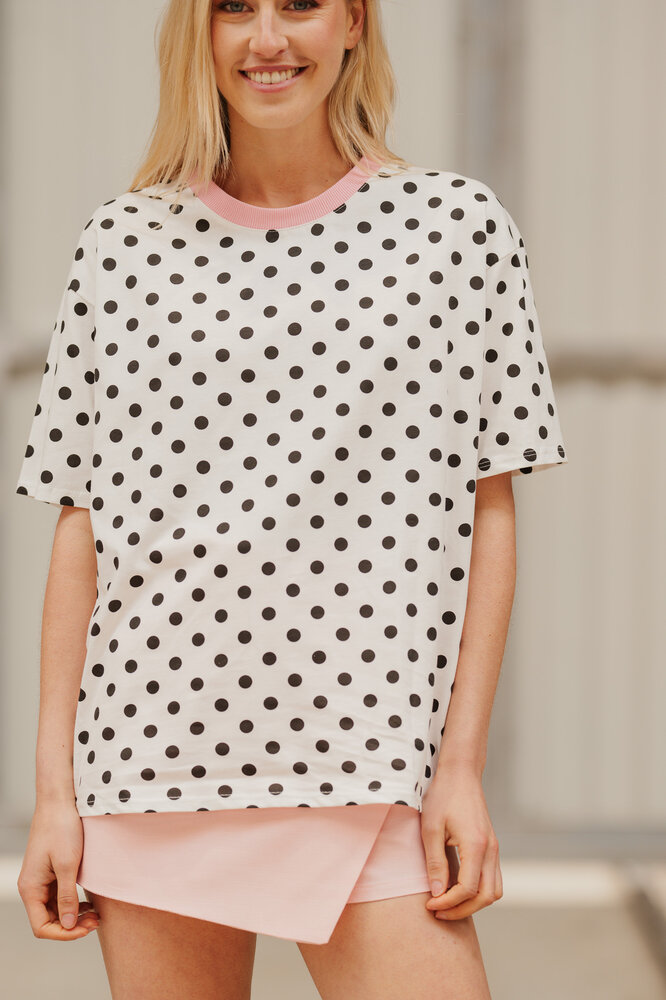 KYVERRA t-shirt blanc à pois