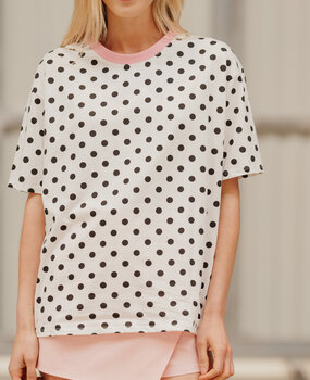 KYVERRA t-shirt blanc à pois