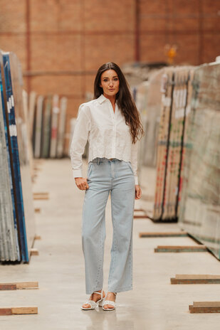 ELEONORE jean bleu ciel