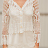 ZAVELYA gilet blanc crochet