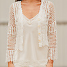 ZAVELYA gilet blanc crochet