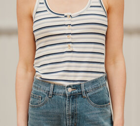 ALZORYA top blanc/marine