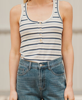 ALZORYA top blanc/marine