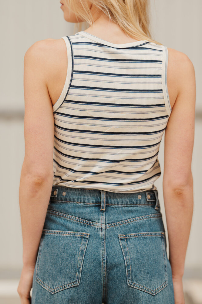 ALZORYA top blanc/marine