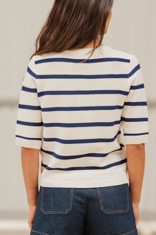 VELMIRA blouse blanc/marine