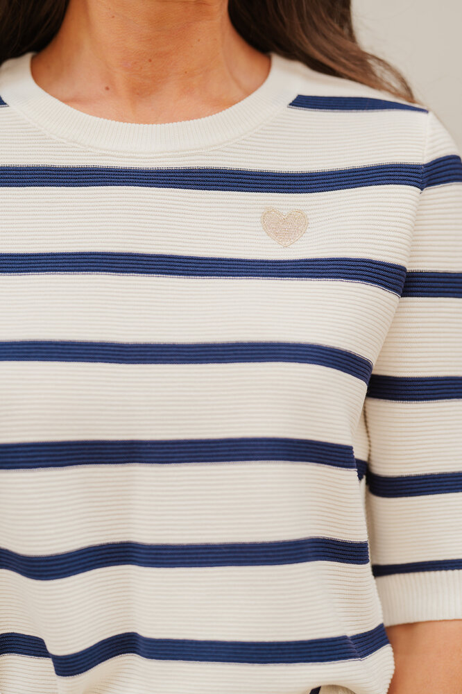 VELMIRA blouse blanc/marine
