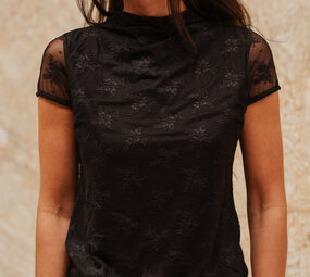 LYNORIA blouse dentelle noir