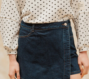 JADENE jupe short denim brut