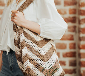 NORLYA sac en crochet chocolat
