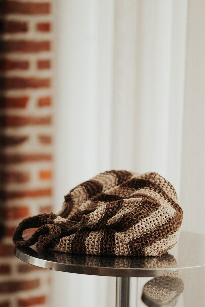NORLYA sac en crochet chocolat NORLYA sac en crochet chocolat