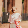 NORLYA sac en crochet rose/rouge