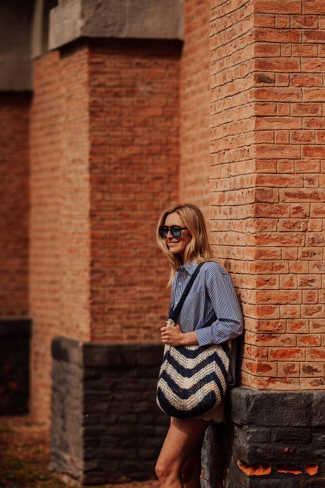 NORLYA sac en crochet marine