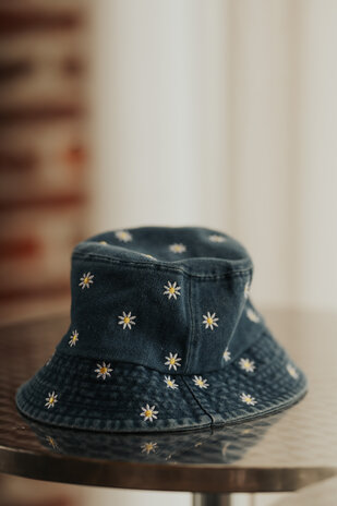 LIORA chapeau à fleurs bleu
