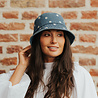 LIORA chapeau à fleurs bleu