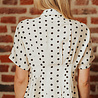 VIRELA chemise à pois blanc