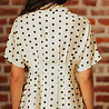 VIRELA chemise à pois jaune