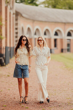 VIRELA chemise à pois jaune