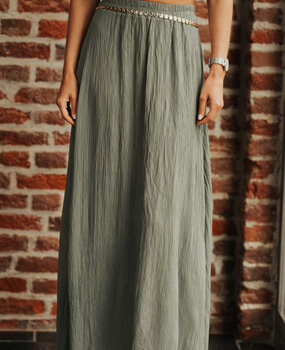 SHAUNA longue jupe kaki