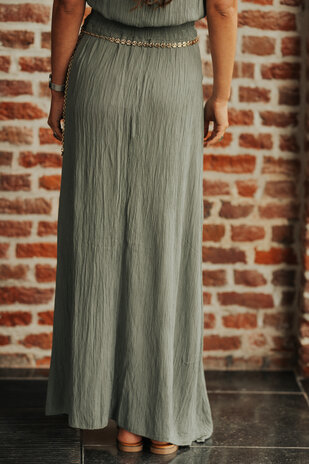 SHAUNA longue jupe kaki
