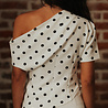 SELVORA blouse à pois blanc