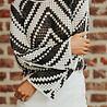 ALYRIA blouse en crochet noir/blanc