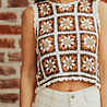 MIRELYA top en crochet marron MIRELYA top en crochet marron