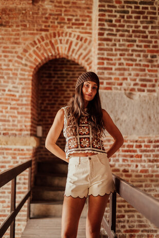 ZEYA short beige/chocolat ZEYA short beige/chocolat