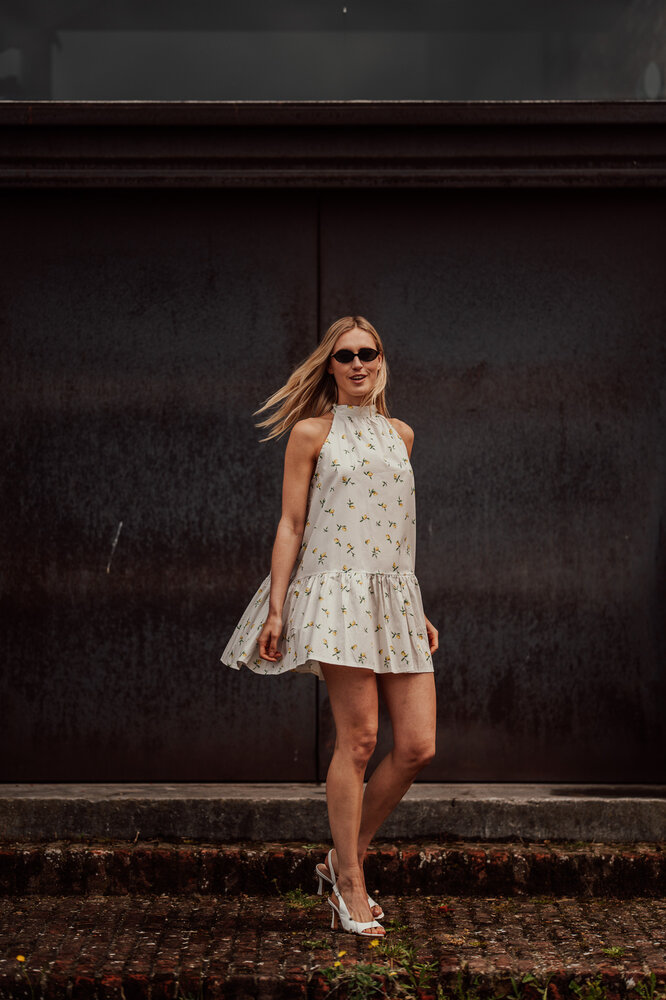 LÉMONIE robe imprimée citrons LÉMONIE robe imprimée citrons